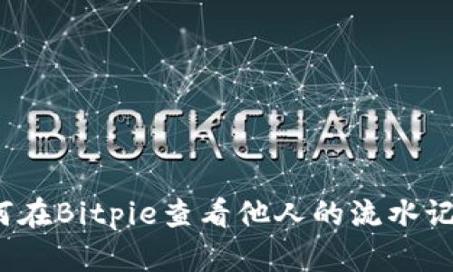 如何在Bitpie查看他人的流水记录？