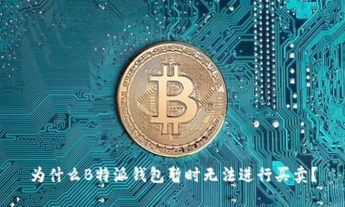 为什么B特派钱包暂时无法进行买卖？